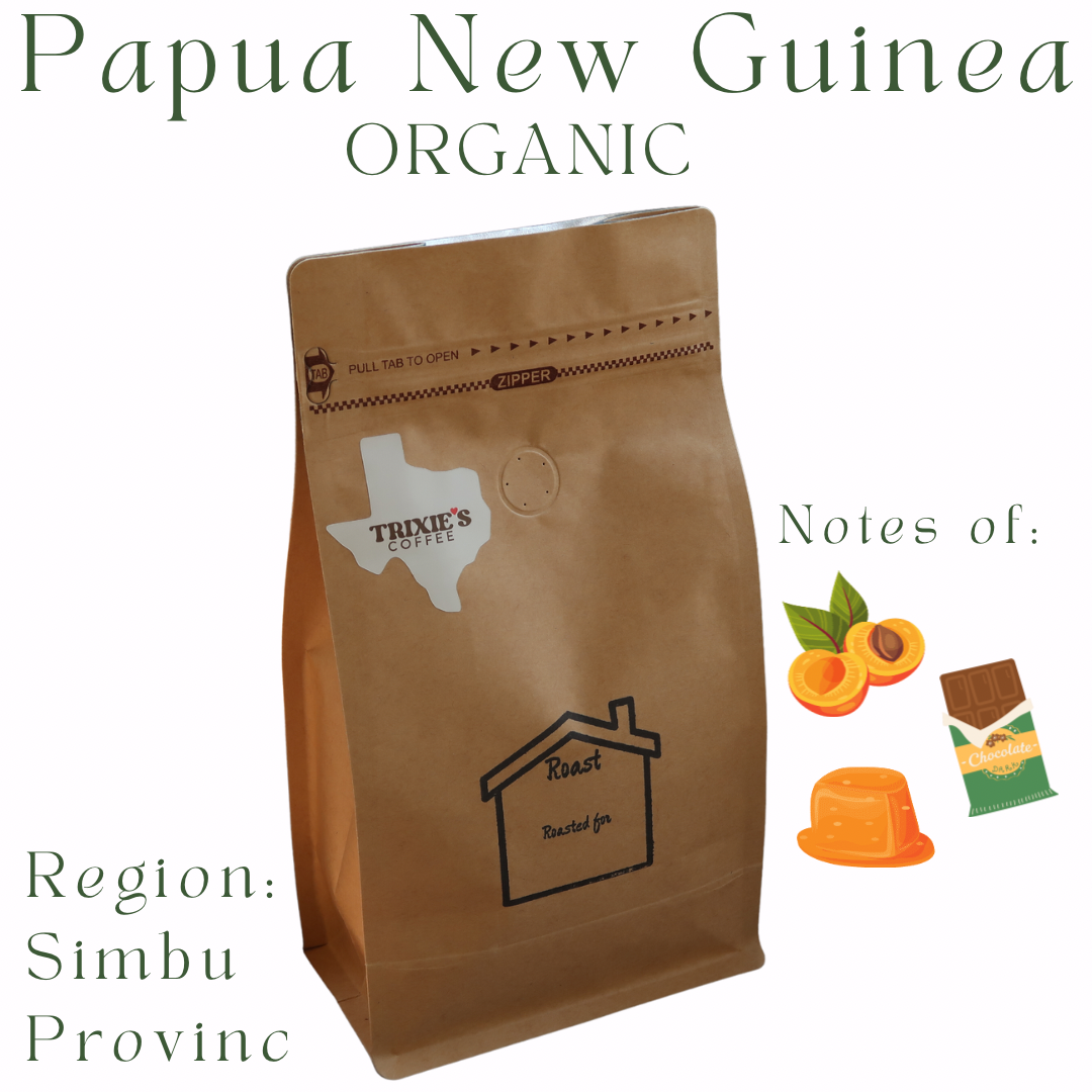 Organic Papua New Guinea | 16 oz | Sweet Apricot, Dark Chocolate, Caramelized Toffee